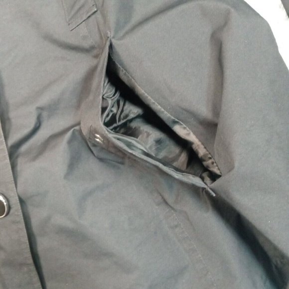 NorthCrest Classic Womens Jacket Black XL Button Up Coat‎ Cheetah Print Liner - Picture 7 of 16